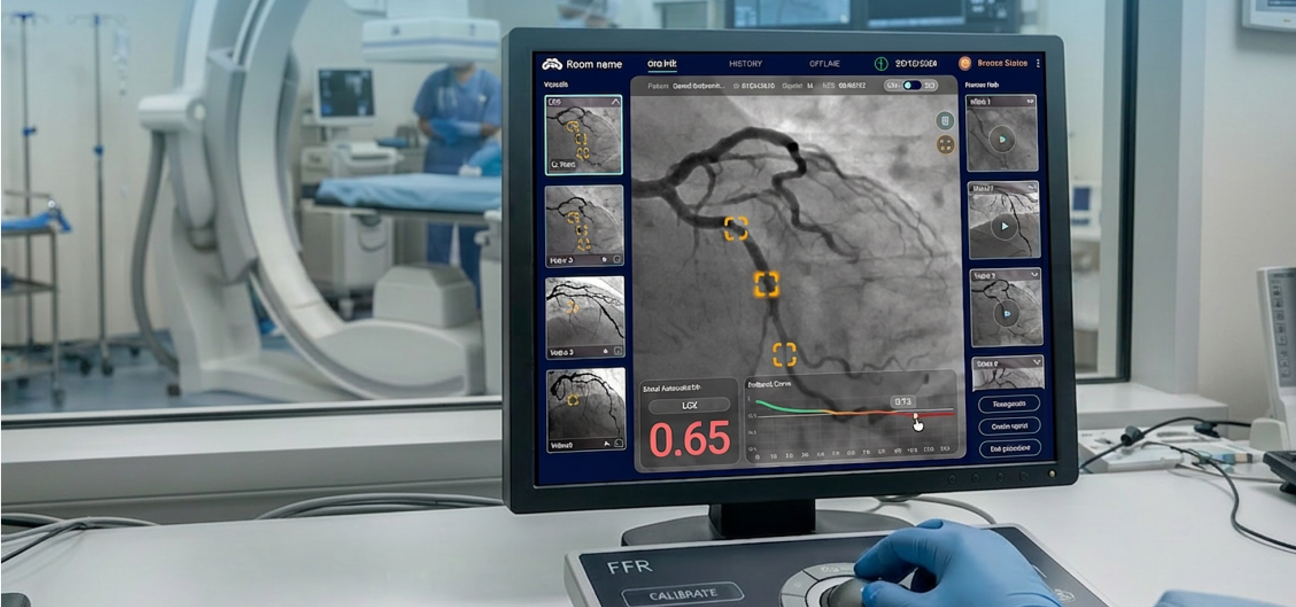 MedHub AI cardiac diagnostic interface in hospital setting